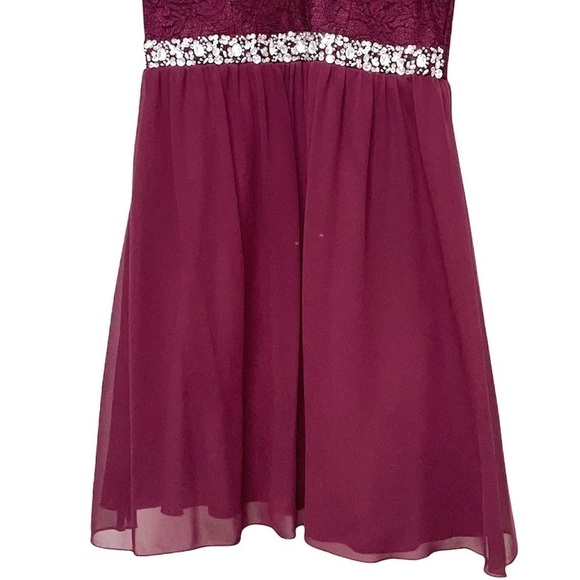 Speechless Strapless Sequins Rhinestones Detail Dress Size 13 - Picture 5 of 10